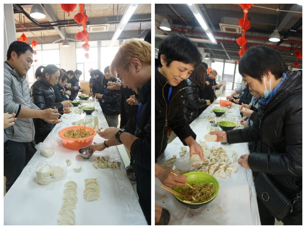 除夕当天举行“包饺子，迎除夕”活动
